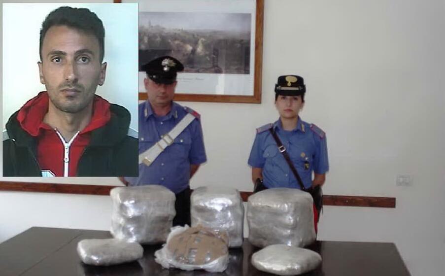 la droga sequestrata e nel riquadro daniele castrichella