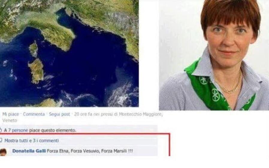 donatella galli e il post incriminato