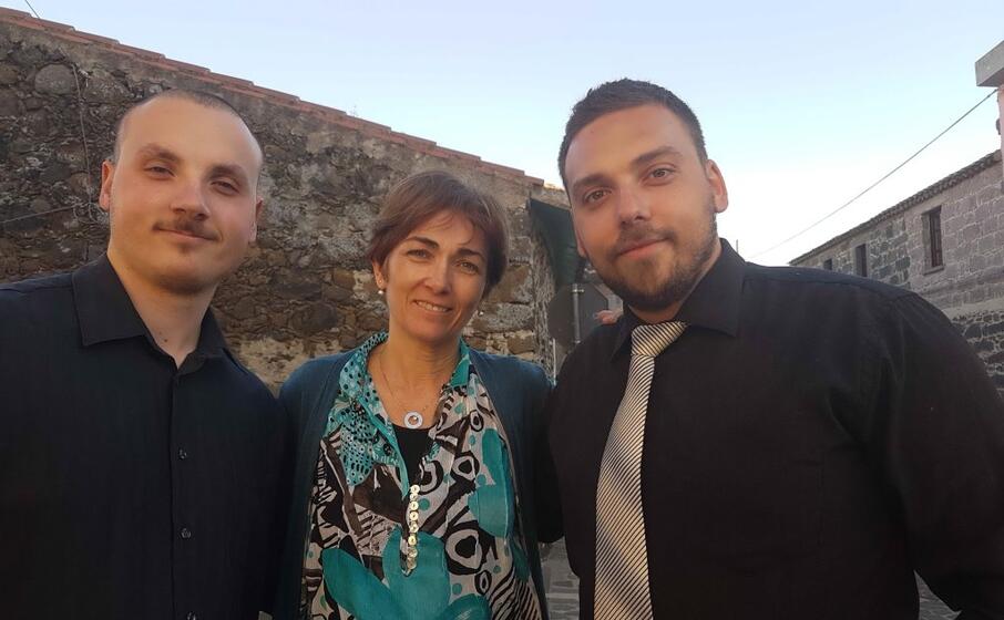 rita de sario con i nipoti gabriele e michele