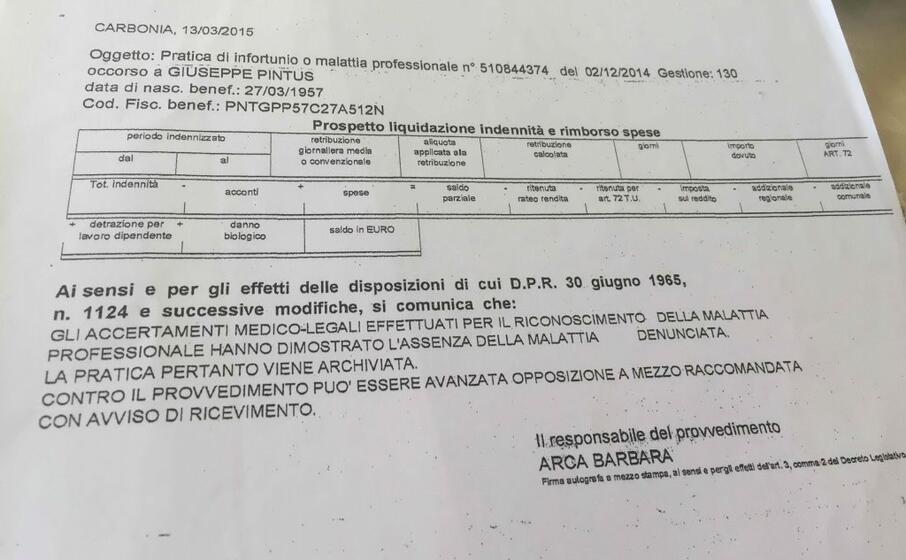 la risposta dell inail