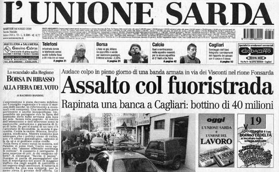 Accaddeoggi 14 Marzo 2000 Clamorosa Rapina Con Spaccata Al Banco Di Sardegna L Unione Sarda It