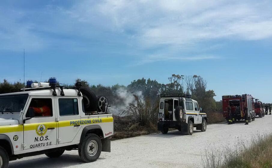 l intervento sul luogo dell incendio