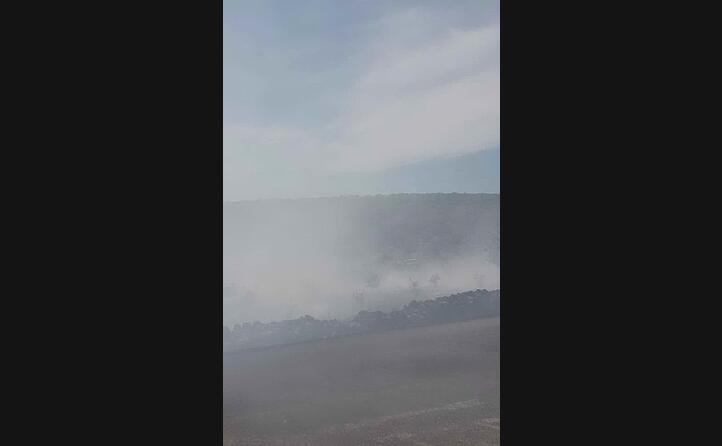 il fumo si alza dalle fiamme a milis (foto della nostra lettrice antonietta tanda)