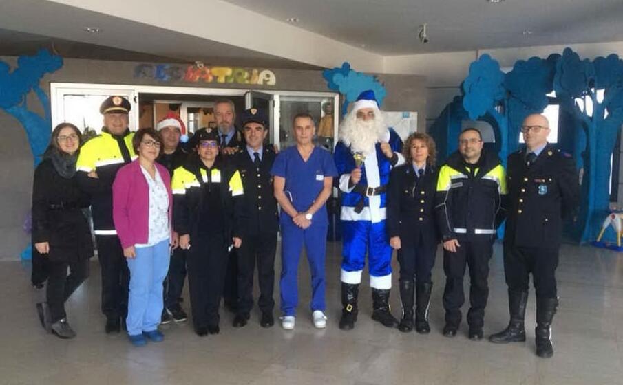 la visita della polizia locale al brotzu