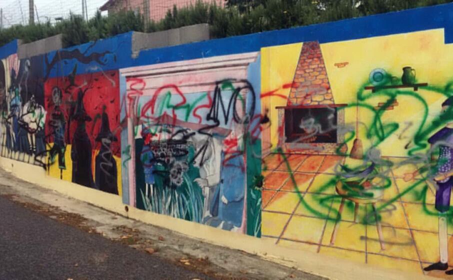 i murales imbrattati