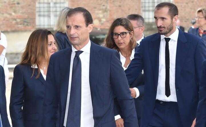 massimiliano allegri e giorgio chiellini allenatore e capitano della juventus