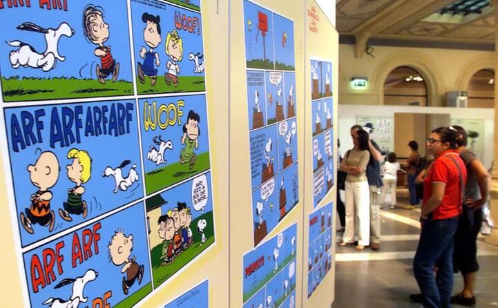 nel 2000 a bologna la mostra dei peanuts (ansa)