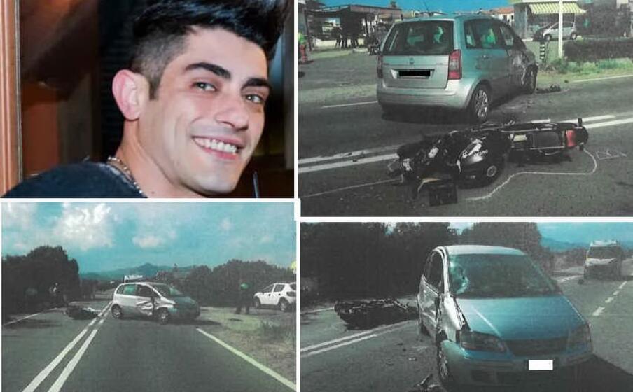 nelle immagini christian urru e alcune foto dell incidente (foto studio 3a)