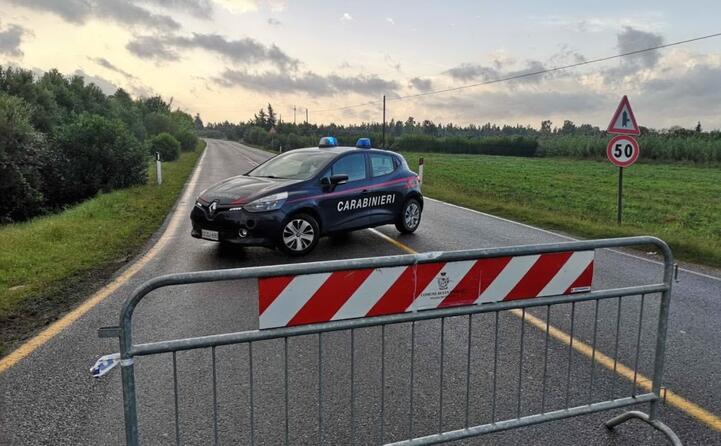 la strada provinciale 4 chiusa dall uscita di san sperate fino al km8 in direzione sestu (foto cc cagliari)
