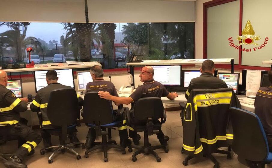 il centro operativo dei vigili del fuoco (foto vdf)