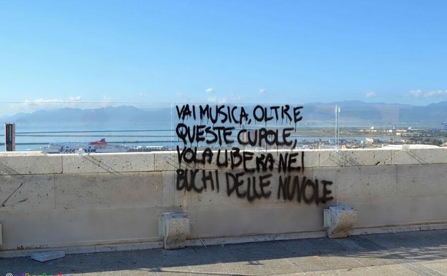 una delle scritte al bastione (foto alberto piso)