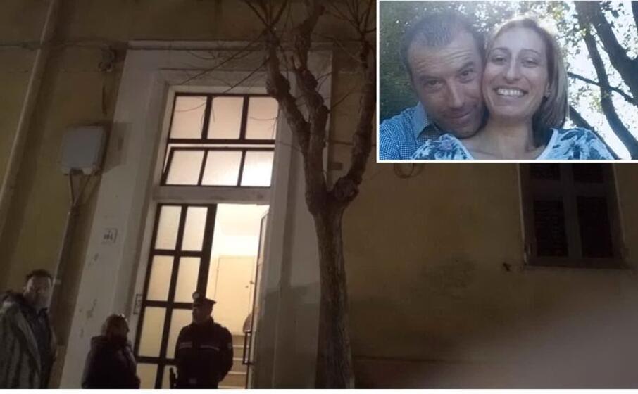 la casa in cui avvenuto l omicidio (ansa) nel riquadro marcello tilloca e michela fiori (archivio l unione sarda)