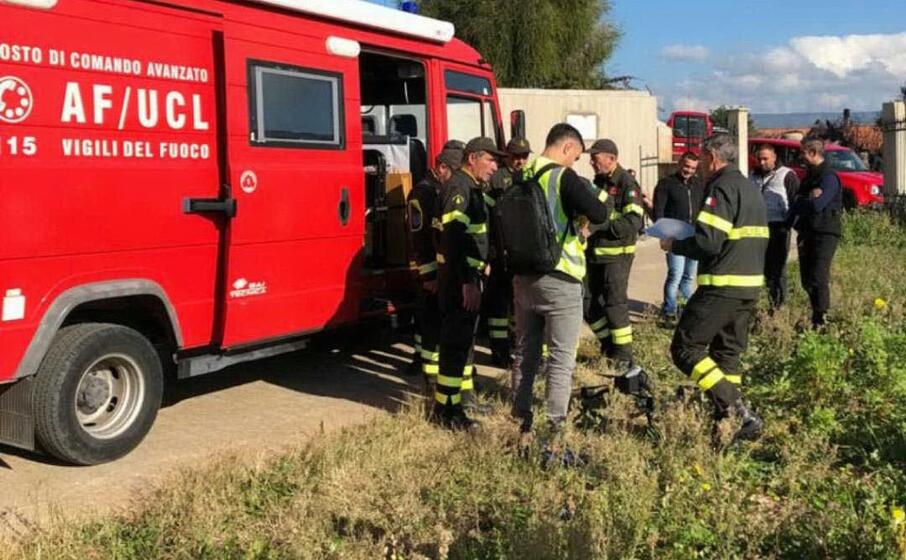 le ricerche delle scorse settimane a gonnoscodina (foto antonio pintori)