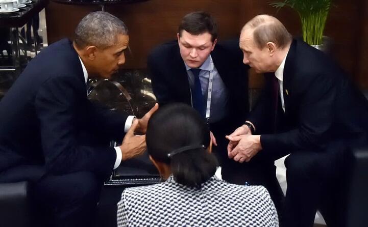 barack obama e il presidente russo vladimir putin