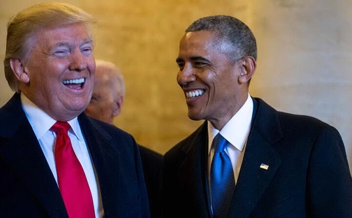 barack obama e l attuale presidente usa donald trump