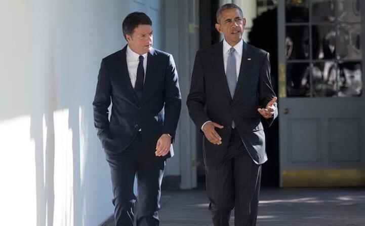 l allora presidente del consiglio italiano matteo renzi e barack obama