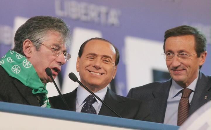 con bossi e fini il trio che per anni ha rappresentato il centrodestra in italia