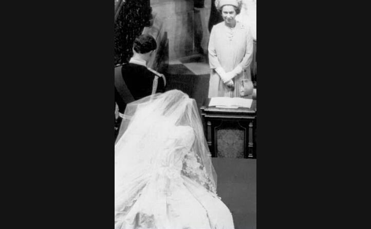 alle nozze del figlio carlo con lady diana