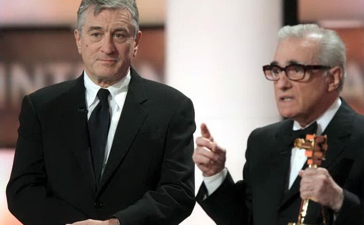 de niro con il regista del film martin scorsese nel 2008