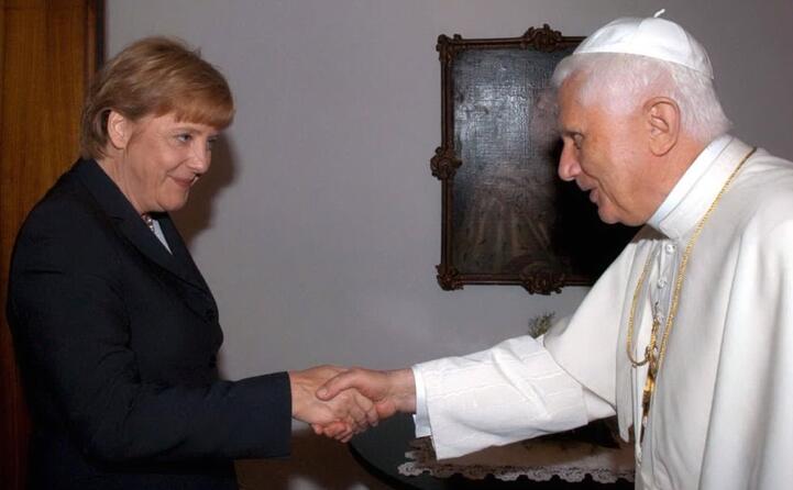 con la cancelliera tedesca angela merkel