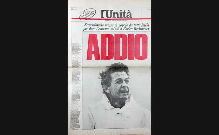la prima pagina del 14 giugno 1984 dedicata alla morte di enrico berlinguer