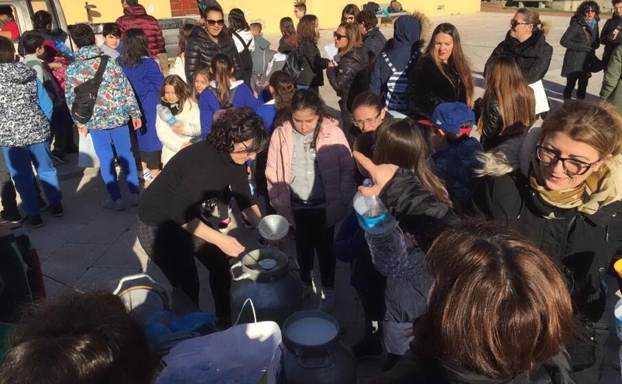 gli alunni a serdiana (foto l unione sarda massimo ledda)