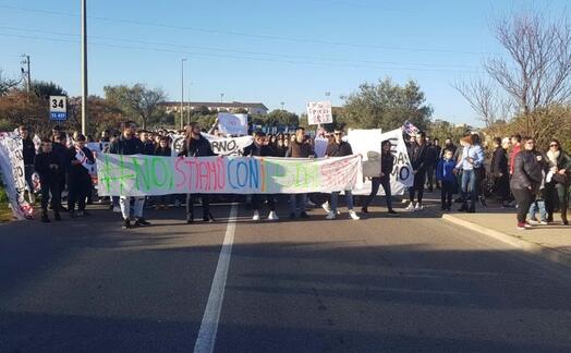 una manifestazione di studenti (foto di simone cassitta)