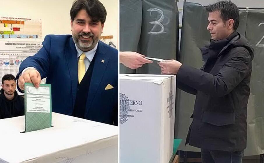 solinas e zedda ai seggi (ansa)