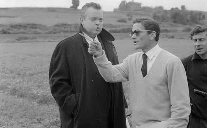 con orson welles sul set de la ricotta