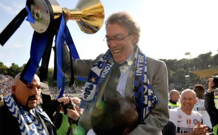 massimo moratti celebra lo scudetto