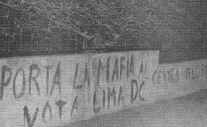 scritte contro lima a cagliari (archivio l unione sarda)
