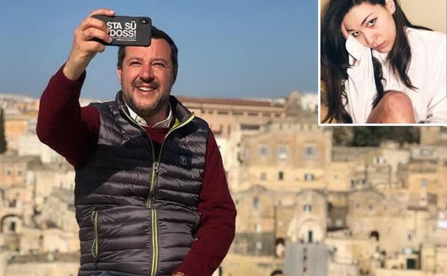 matteo salvini e nel riquadro francesca verdini (instagram)