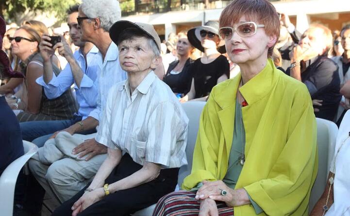 plinio fernando mariangela e milena vukotic pina alla cerimonia funebre per villaggio (tutte le foto sono ansa)