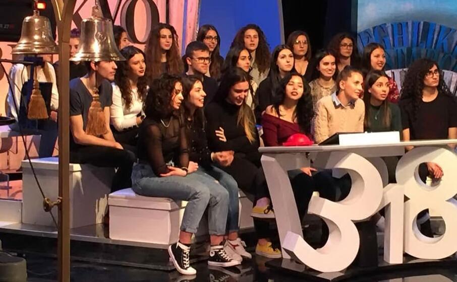 i ragazzi in trasmissione (foto inviata da concettina ghisu)