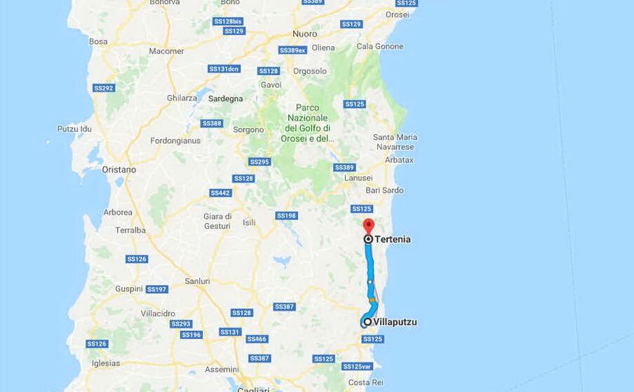 l area interessata dal sisma (foto google maps)