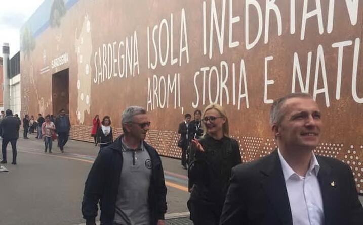 l ingresso del padiglione sardegna (foto l unione sarda ripa)