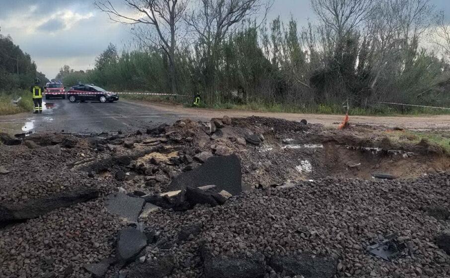 la strada saltata (foto l unione sarda sanna)