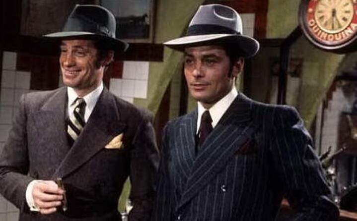 lui e alain delon nel film borsalino