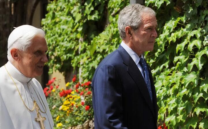 con il presidente degli stati uniti george w bush (ansa)