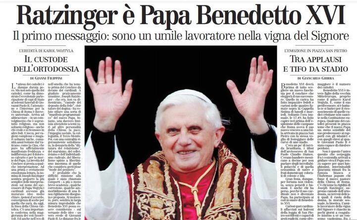 la prima pagina de l unione sarda del 20 aprile