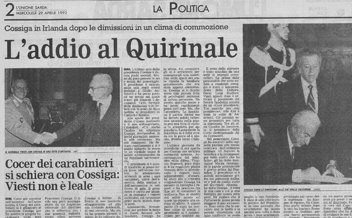tre giorni dopo l annuncio la firma per il definitivo addio al quirinale