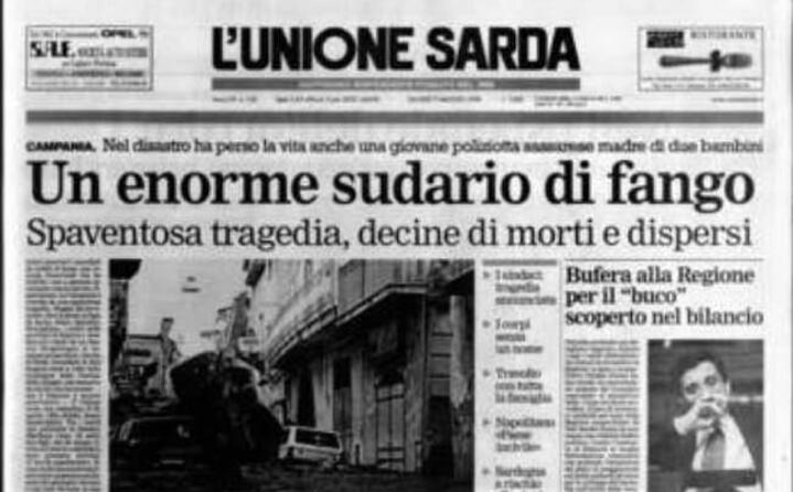 la notizia sulla prima pagina de l unione sarda