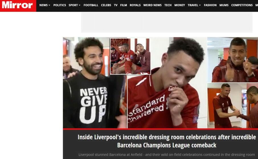 comprensibile euforia in inghilterra (mirror)