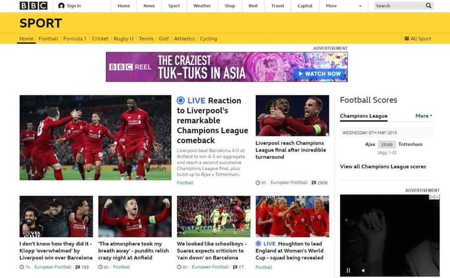 la bbc sottolinea la reazione caratteriale degli inglesi dopo il pesante ko del camp nou