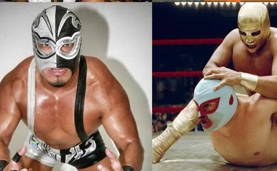 due foto di silver king pubblicate sulla pagina fb della legion lucha libre messicana