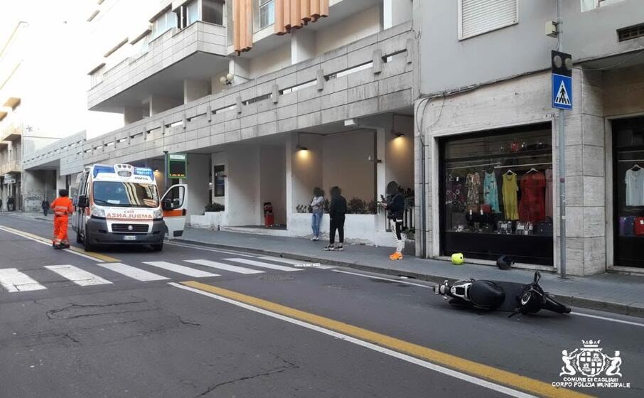 il luogo dell incidente (foto polizia municipale)