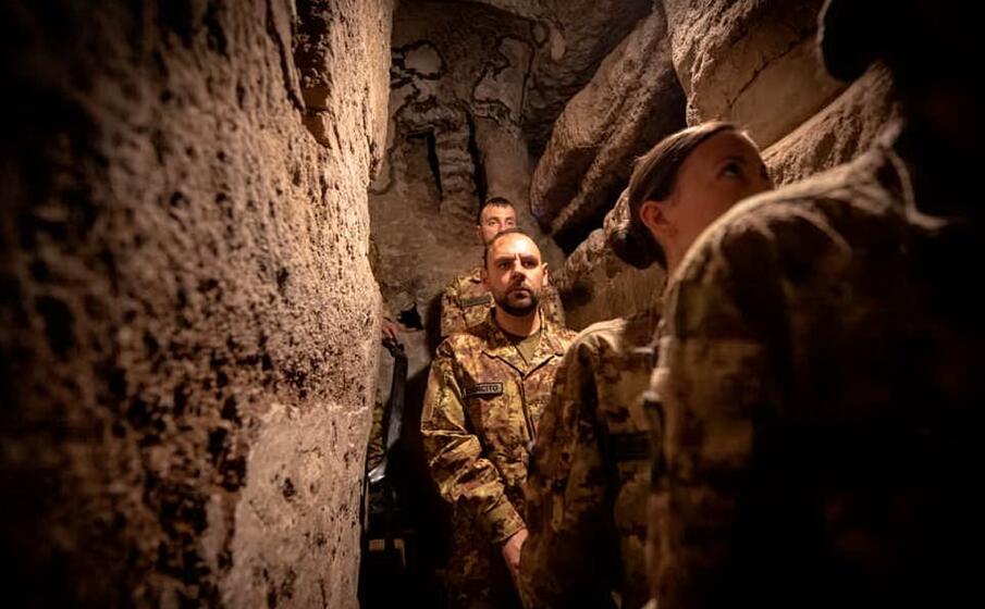 una galleria delle catacombe