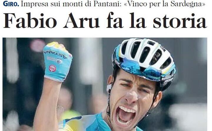 l impresa sulla prima pagina de l unione sarda