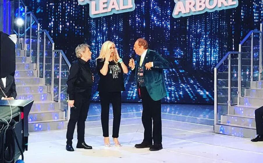fausto leali mara venier e renzo arbore a domenica in (foto instagram fausto leali)