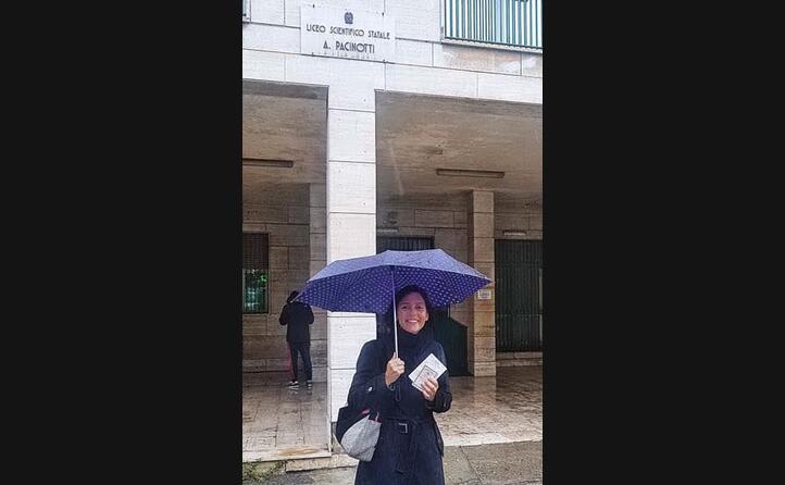 non candidata alle europee ma a sindaco di cagliari anche lei oggi ai seggi francesca ghirra (centrosinistra)